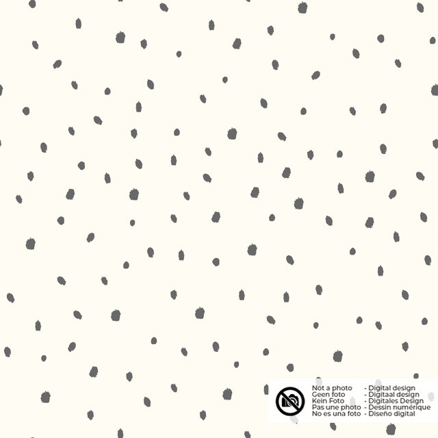 Cotton jersey dots offwhite