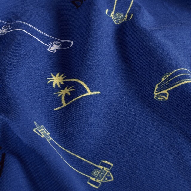 Cotton jersey skateboards cobalt