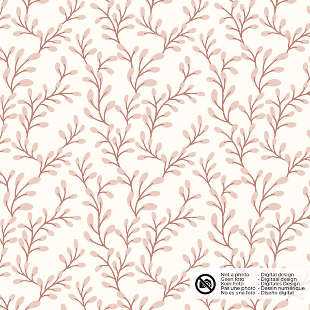 Cotton poplin twigs brick