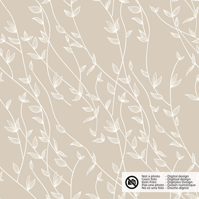 cotton poplin twigs beige