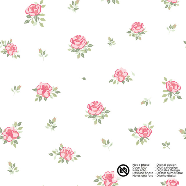 Cotton poplin flowers pink
