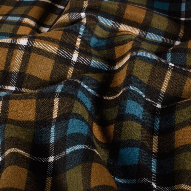 Flanel printed checks brown
