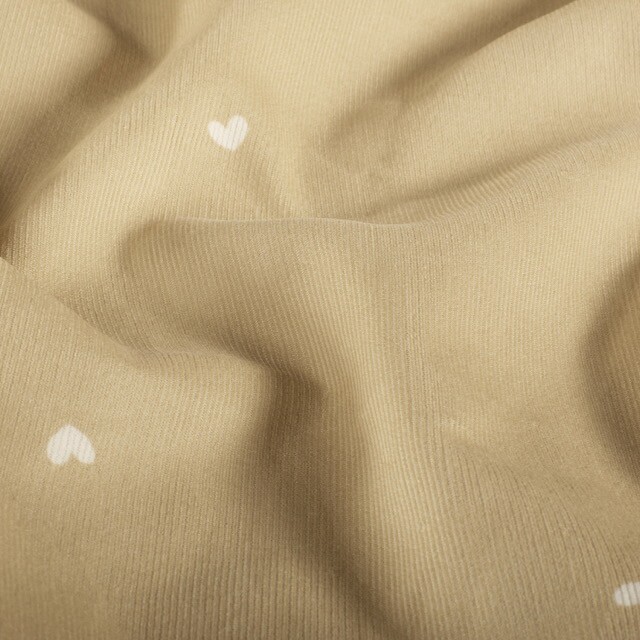 Baby cord hearts beige