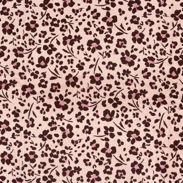 Nicky velours flowers pink