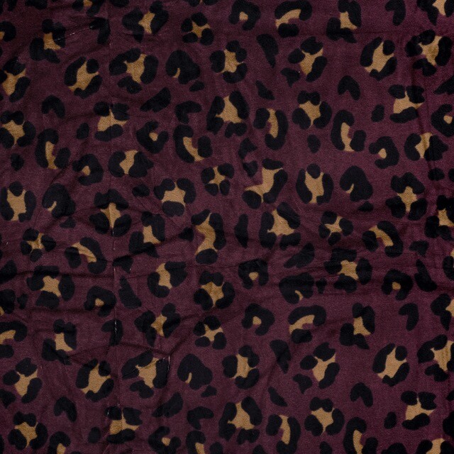 Nicky velours leopard aubergine
