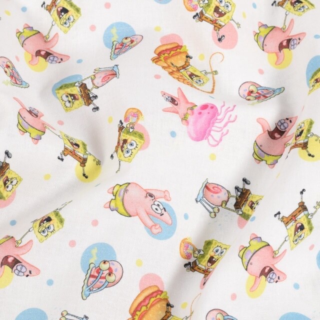Cotton poplin spongebob weiß