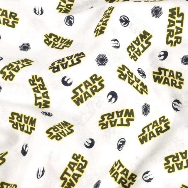 Cotton poplin star wars white