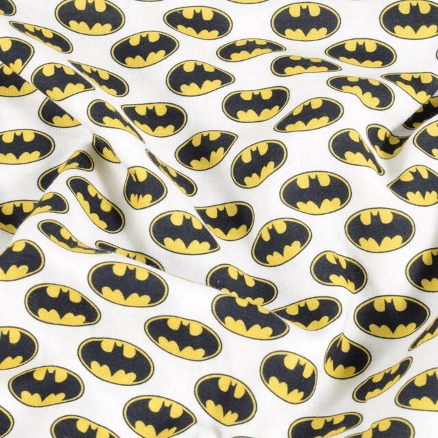 Cotton poplin batman white