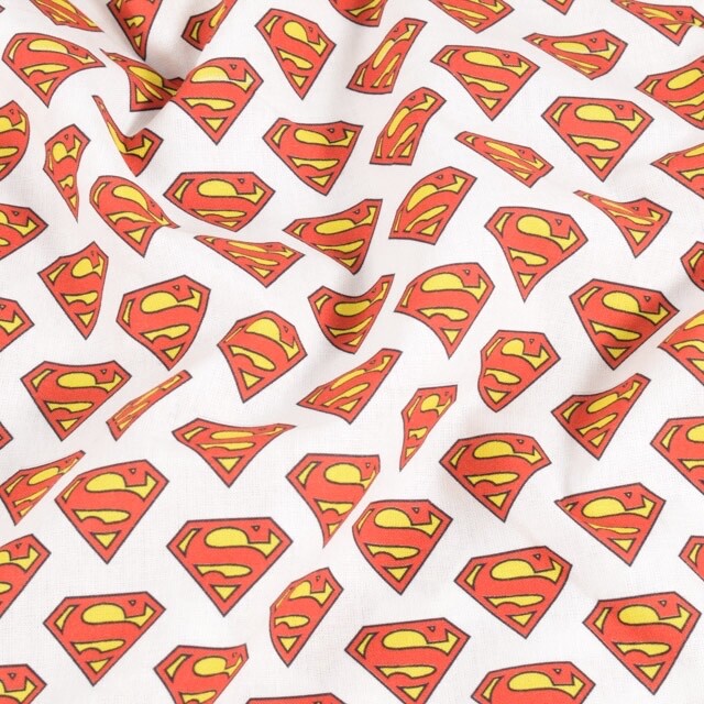Cotton poplin superman white