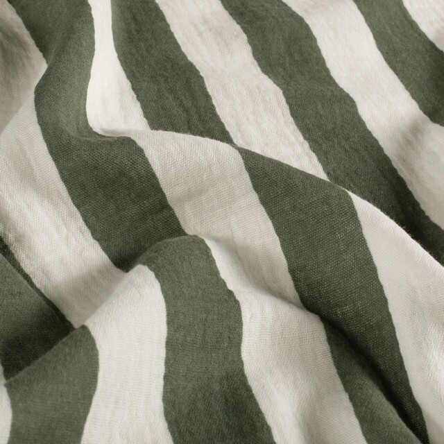 Cotton muslin stripes green