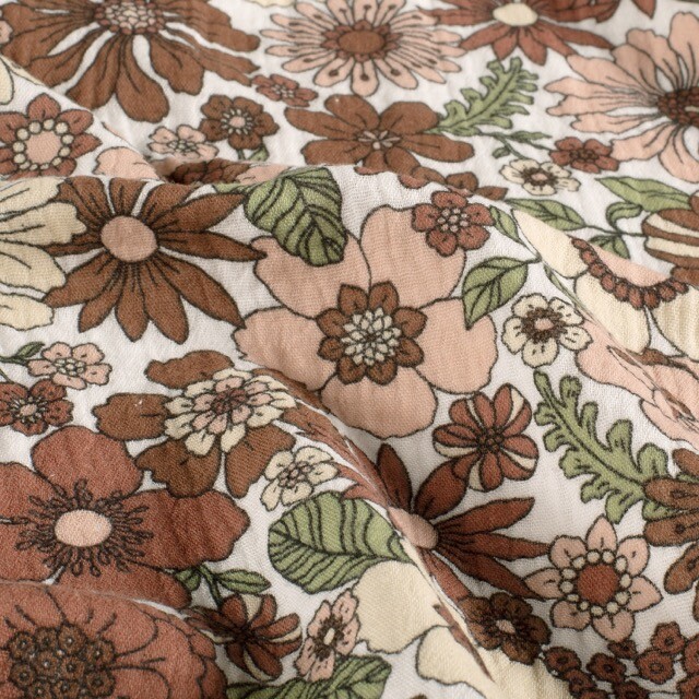 Cotton muslin flowers offwhite