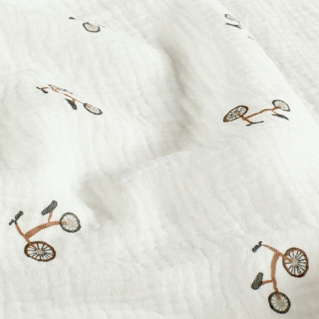 Cotton muslin bicycles offwhite