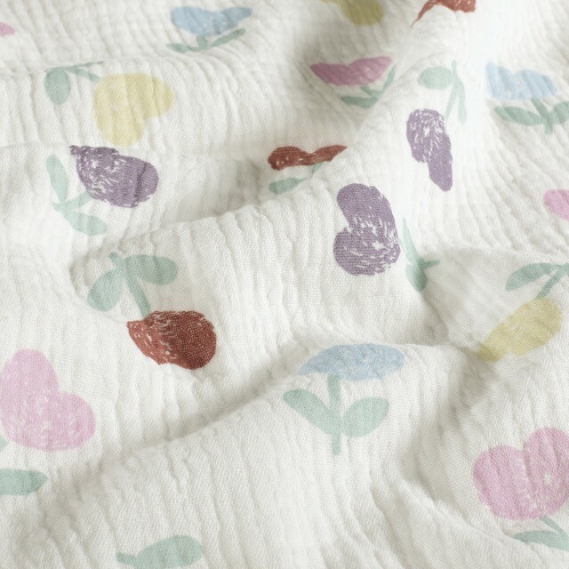 Cotton muslin flowers offwhite