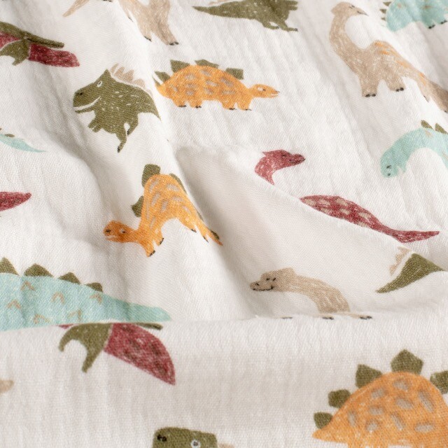 Cotton muslin dinos offwhite