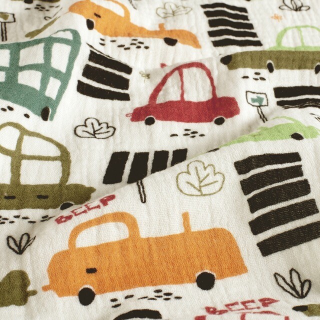 Cotton muslin vehicles offwhite