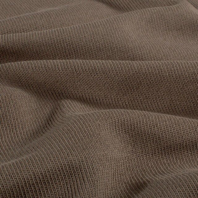 Knitted fabric solid taupe brown