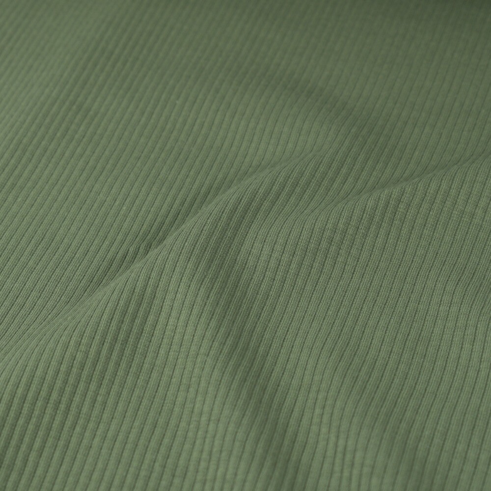 rib jersey solid forest green