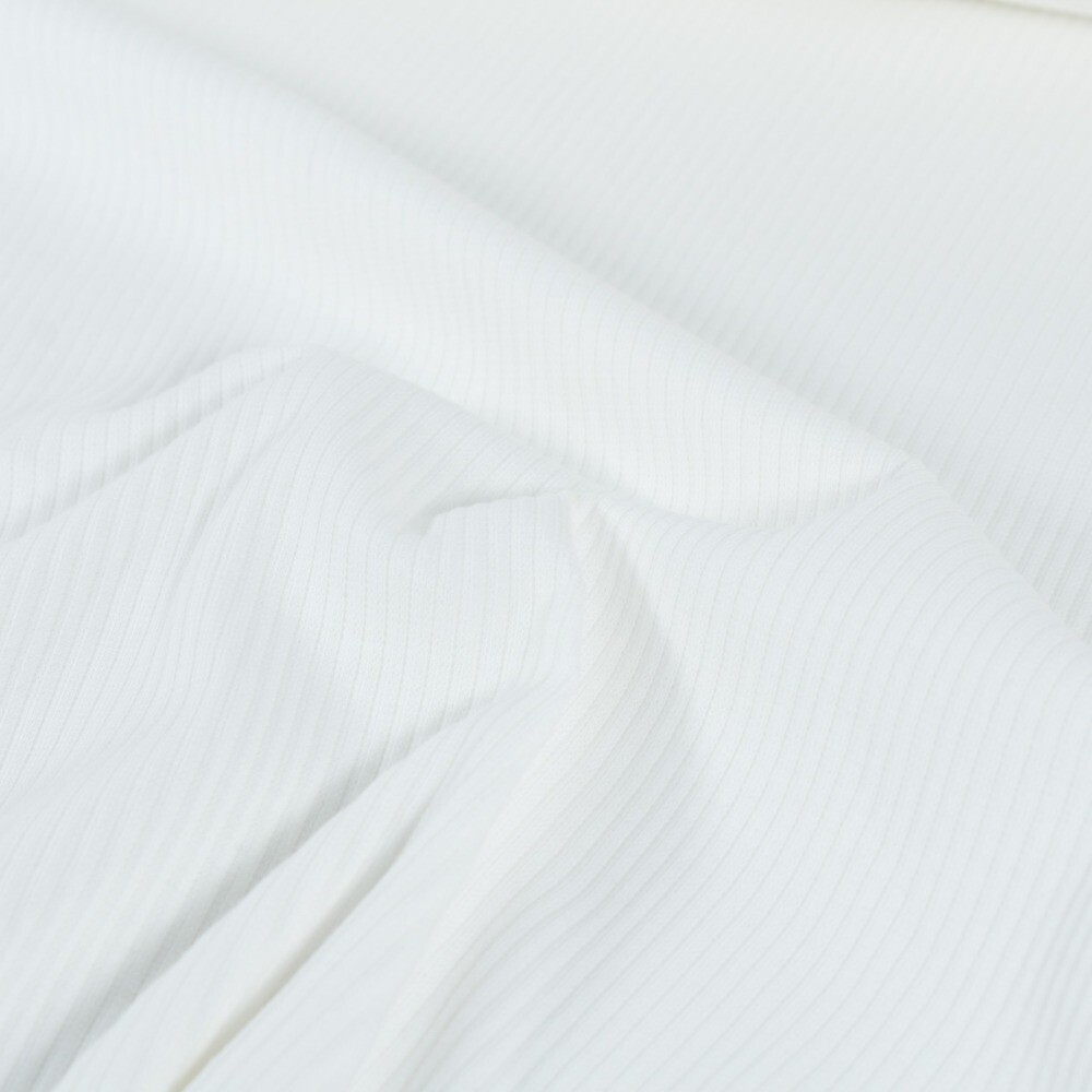 rib jersey solid offwhite