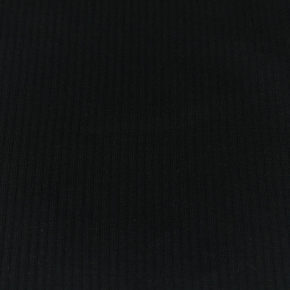 rib jersey solid black