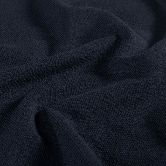 Terry crepe solid navy