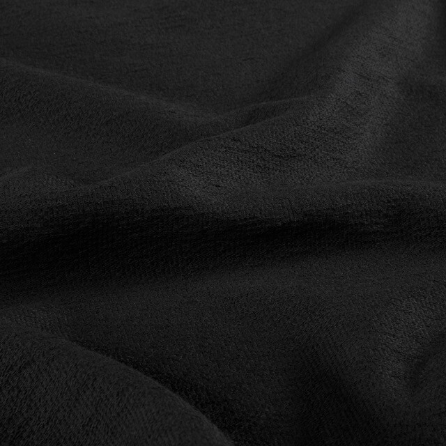 Terry crepe solid black