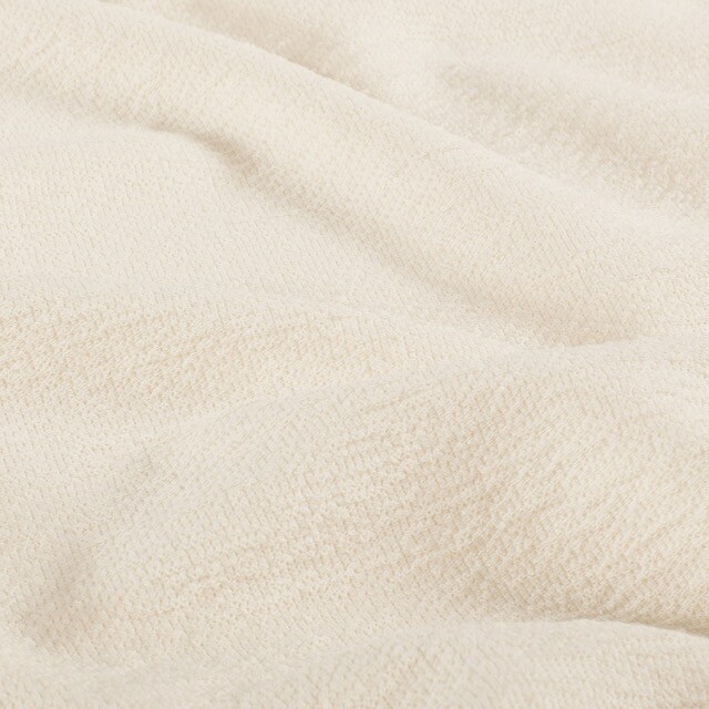 Terry crepe solid ivory