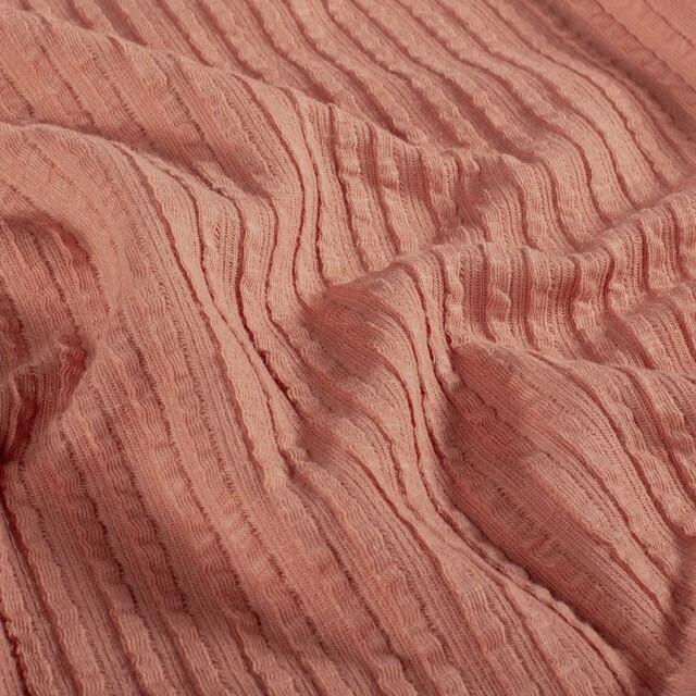 Rib jacquard solid coral