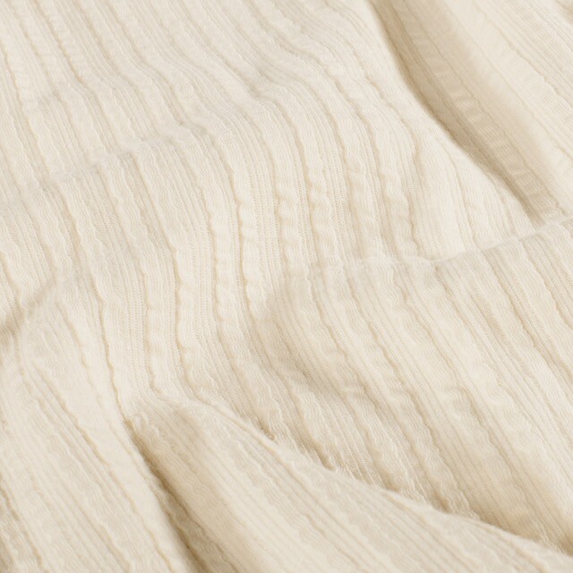 Rib jacquard solid ivory