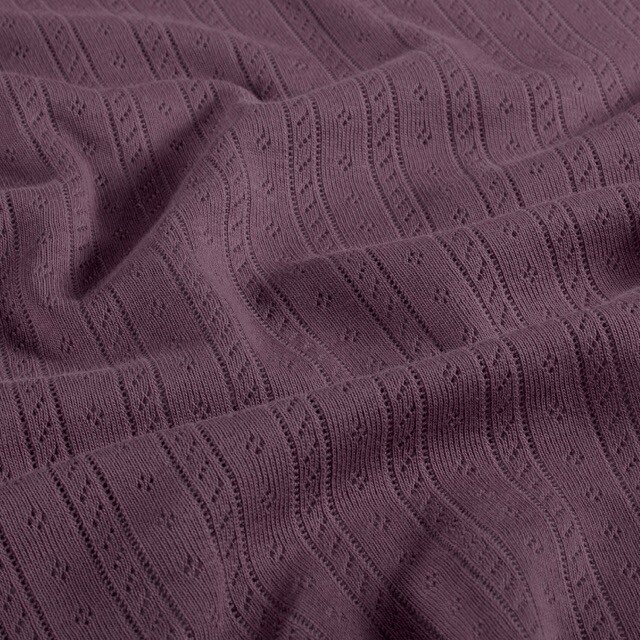 ajour striped mauve