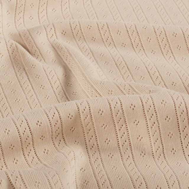 Ajour striped beige