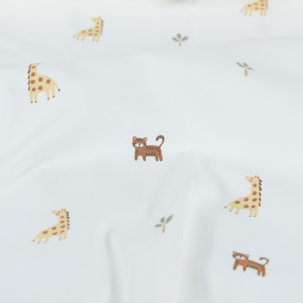 Cotton jersey animals offwhite