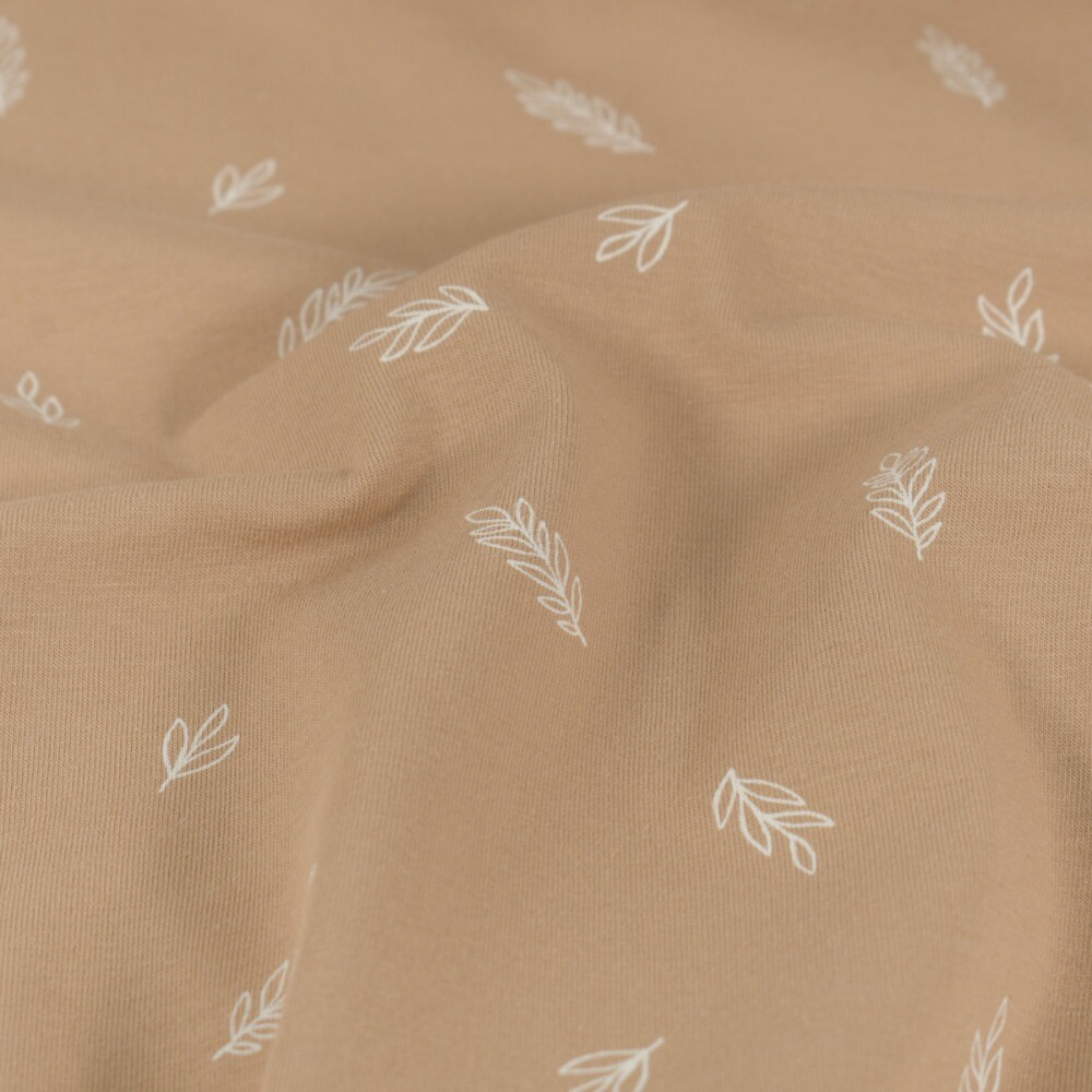 Cotton jersey leaves nude