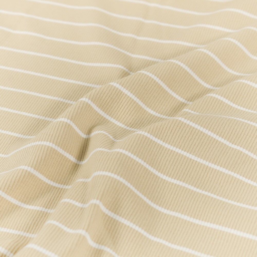 Rib jersey stripes beige
