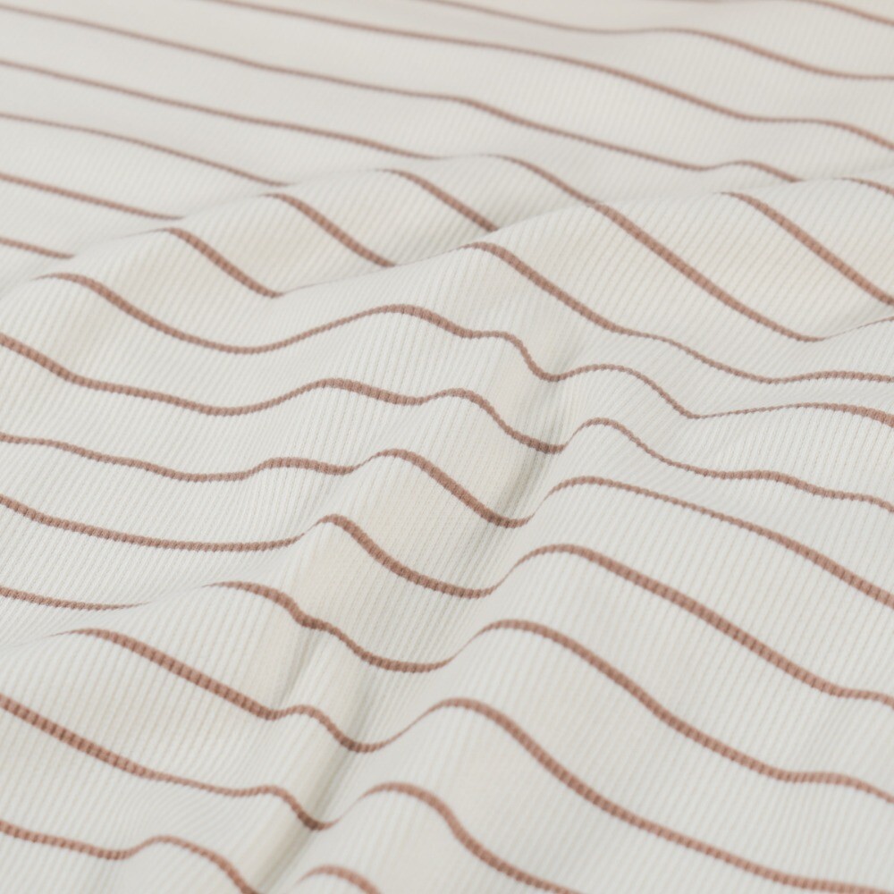 rib jersey stripes ivory