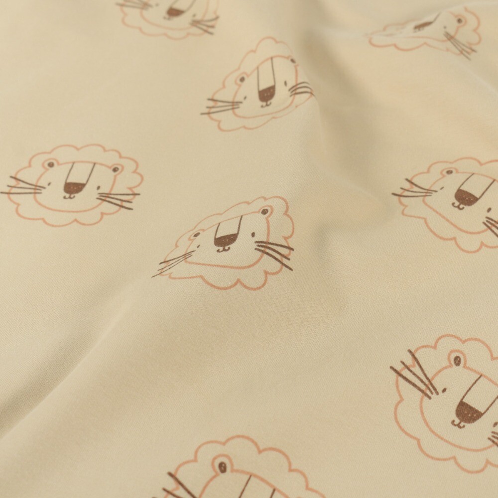 French terry lions beige