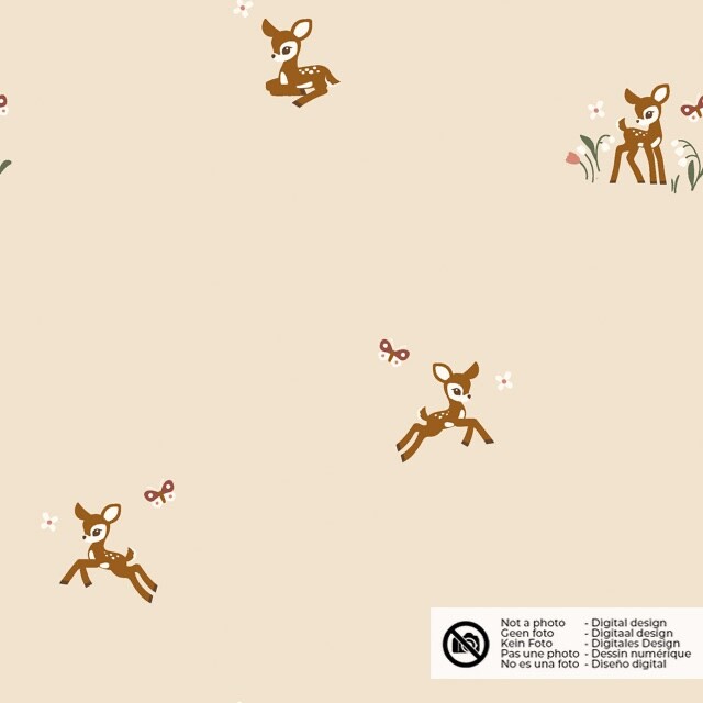 Cotton jersey deer beige