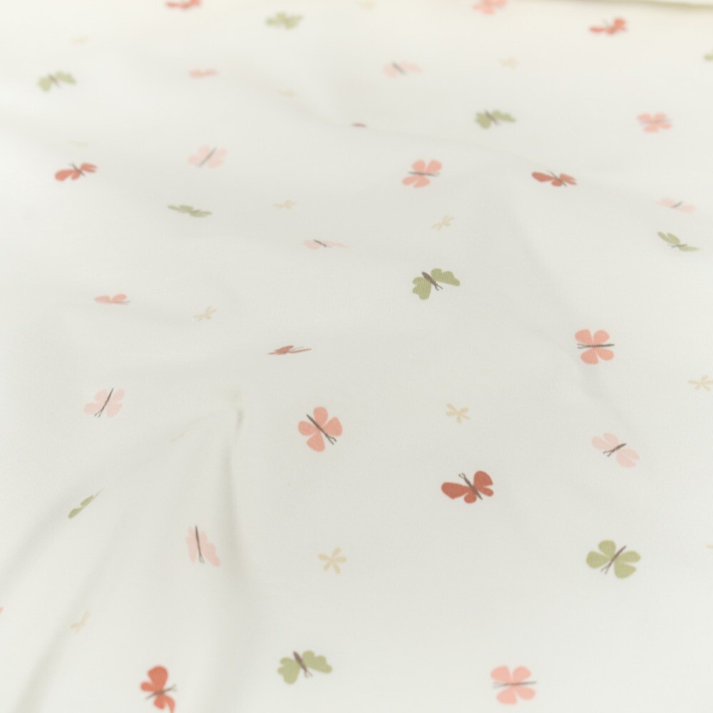 Cotton jersey butterflies offwhite
