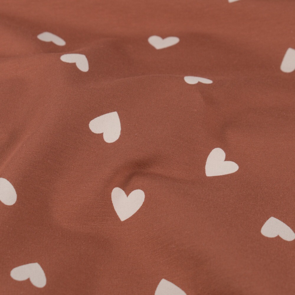 French terry hearts old pink