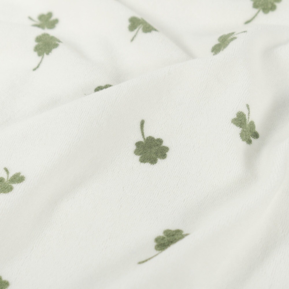 Stretch terry toweling clover offwhite