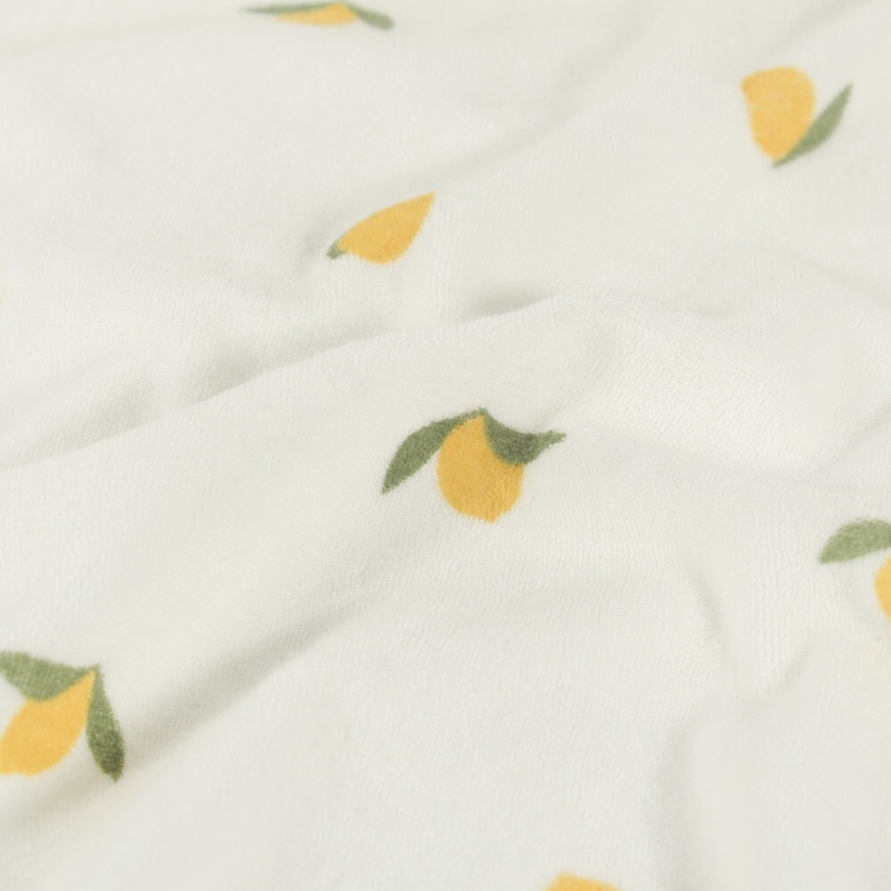stretch terry toweling lemons offwhite