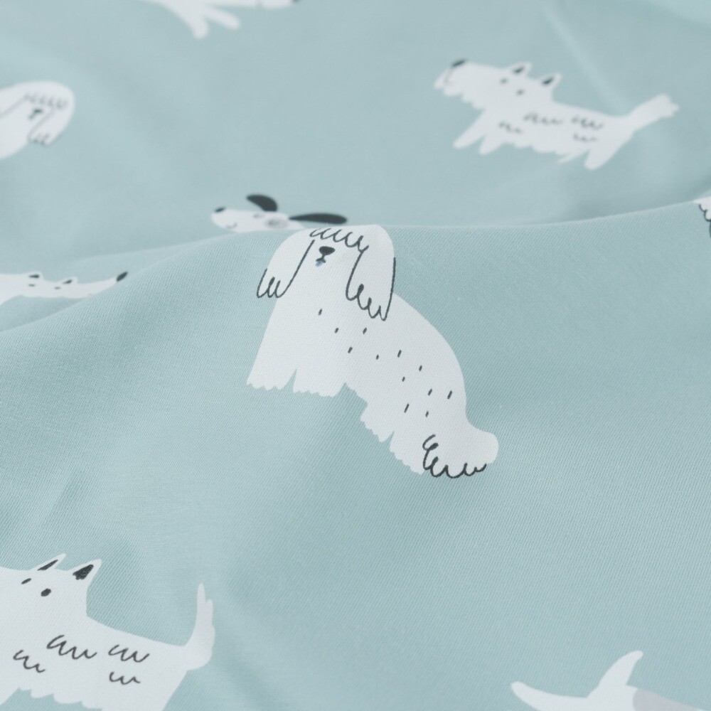 French terry dogs baby blue