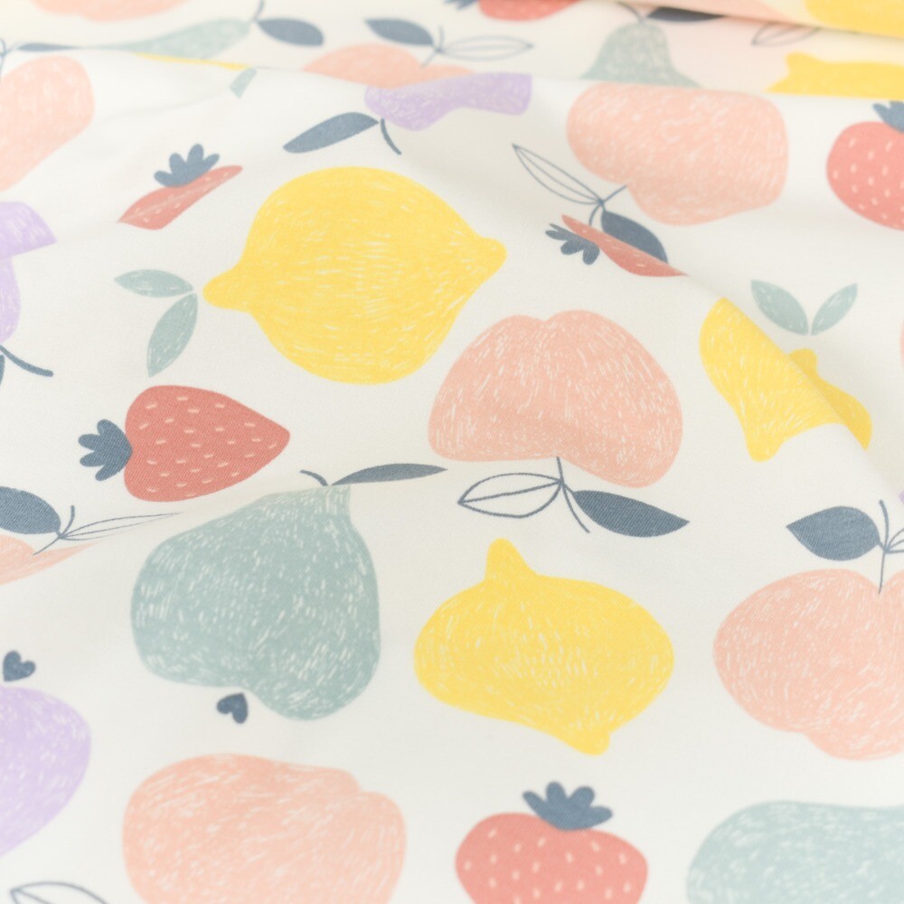 French terry fruit offwhite