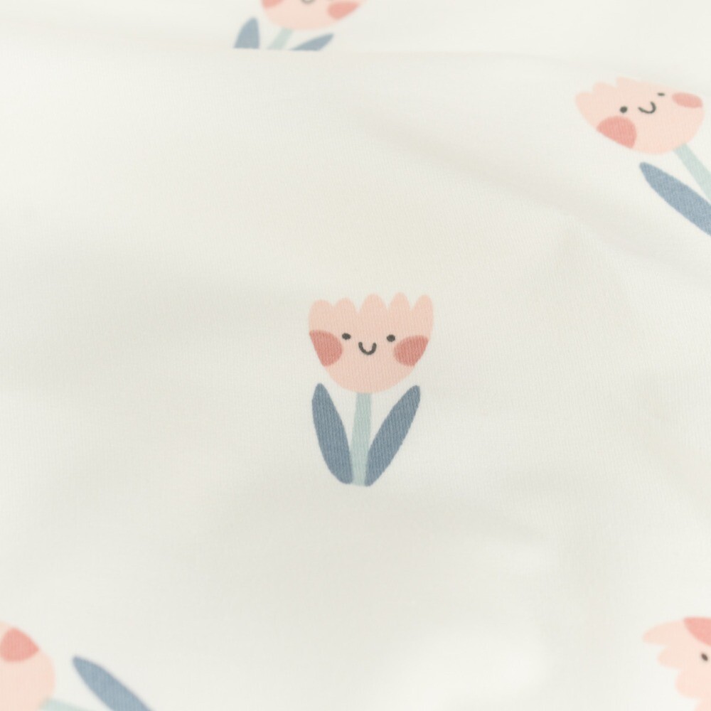 french terry flowers offwhite