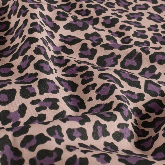 Cotton poplin leopard nude