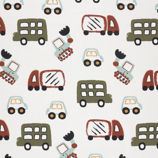 Cotton poplin vehicles offwhite