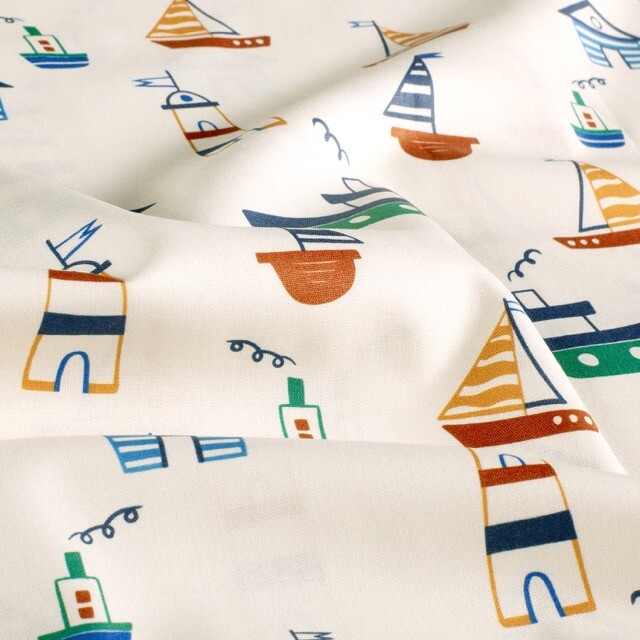 Cotton poplin boats offwhite