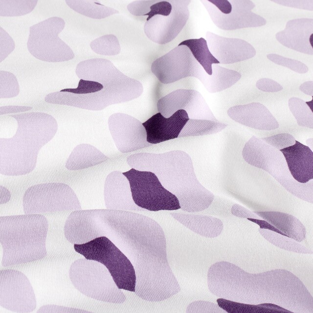 Cotton jersey leopard offwhite