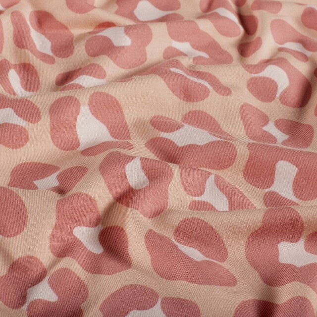 Cotton jersey leopard nude