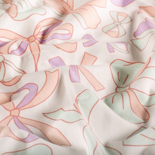 Cotton jersey bows offwhite