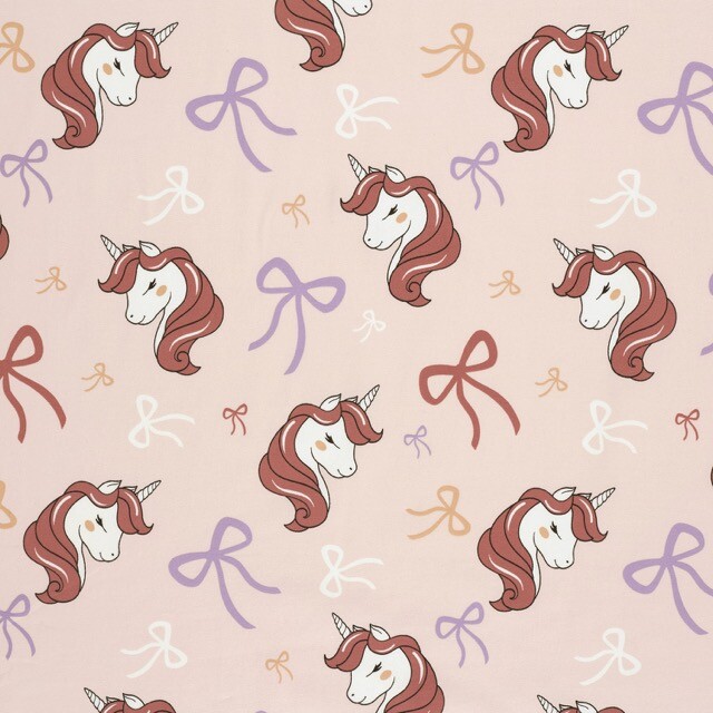 Cotton jersey unicorns nude